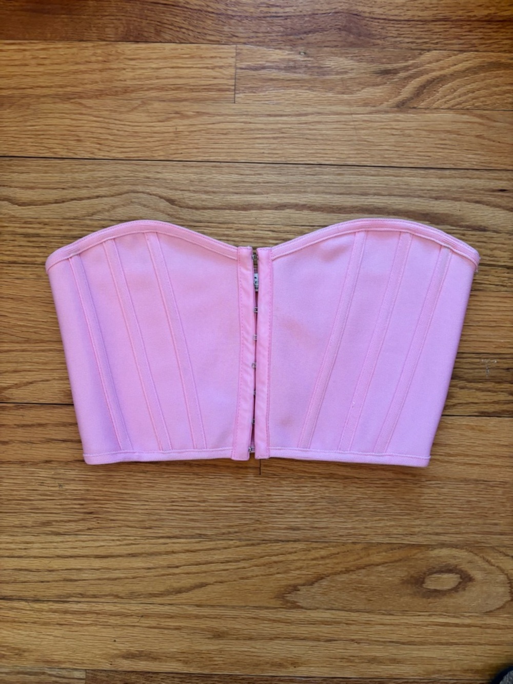 Baby Pink Strapless Corset Top Size XS